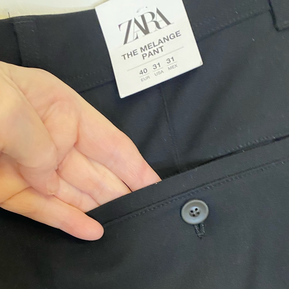 Zara The Men's Melange Pant. 
US Size 31 - EUR 40. Slim-Stretch. NEW WITH TAGS. - Picture 8 of 9